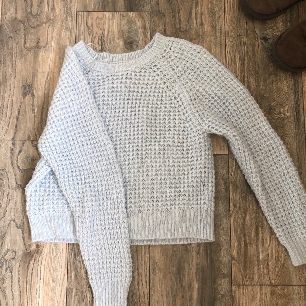 Blue knit sweater
